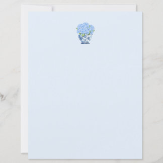 Nantucket Blue Hydrangeas in Chinoiserie Vase