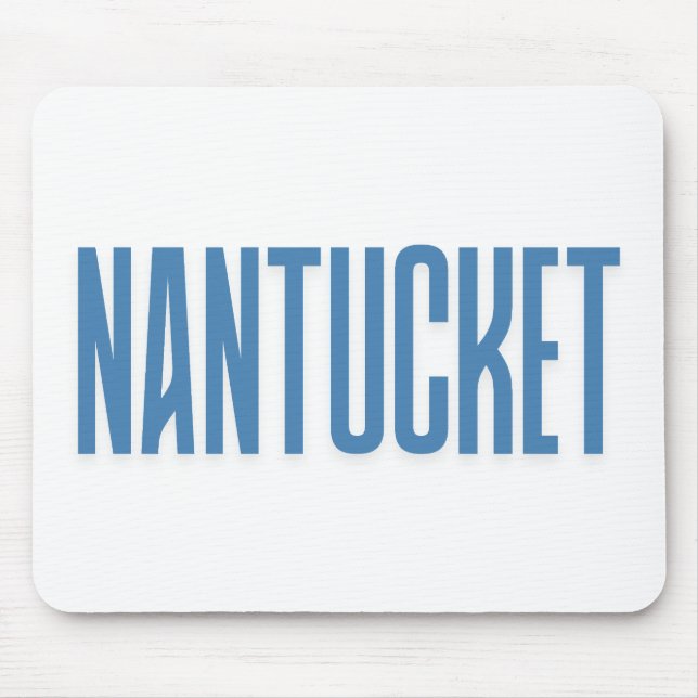 Nantucket | Blue Nantucket Massachusetts Mouse Mat (Front)