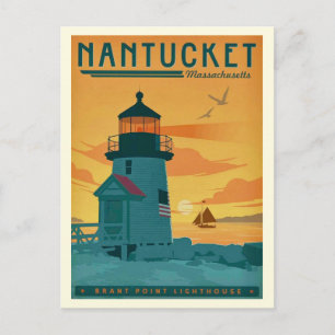 Nantucket Brant Point Lighthouse Postcard