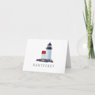 Nantucket Brant Pt Lighthouse Blank Note Card