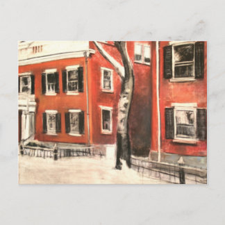 Nantucket Bricks in Winter Postcard