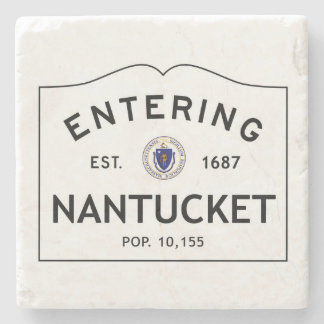 Nantucket entering sign coaster