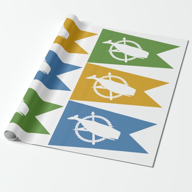 Nantucket Flag Wrapping paper (Unrolled)