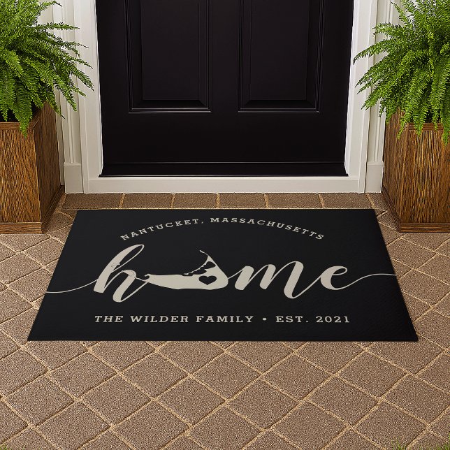 Nantucket Home Town Personalised Doormat (Creator Uploaded)