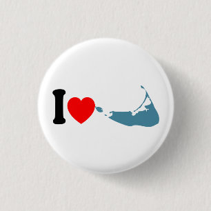 Nantucket Island. 3 Cm Round Badge