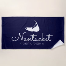 Nantucket Island Beach Towel Script