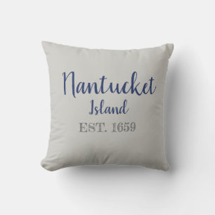 Nantucket Island Established 1659 Throw Pillow