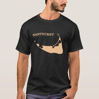 Nantucket Island in Sand T-Shirt