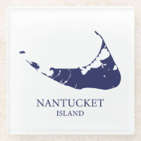 Nantucket Island Map navy blue