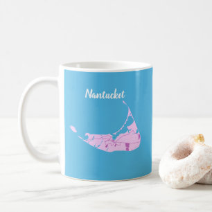 Nantucket Island Map Painting Mug
