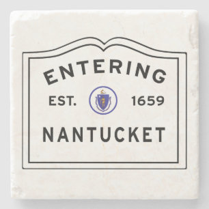 Nantucket Island Massachusetts Stone Coaster