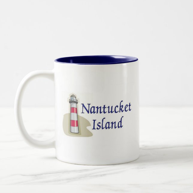 Nantucket Island Two-Tone Coffee Mug (Left)