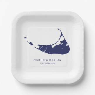 Nantucket Island Wedding Nantucket Navy Paper Plate