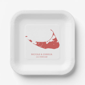 Nantucket Island Wedding Nantucket Red Paper Plate