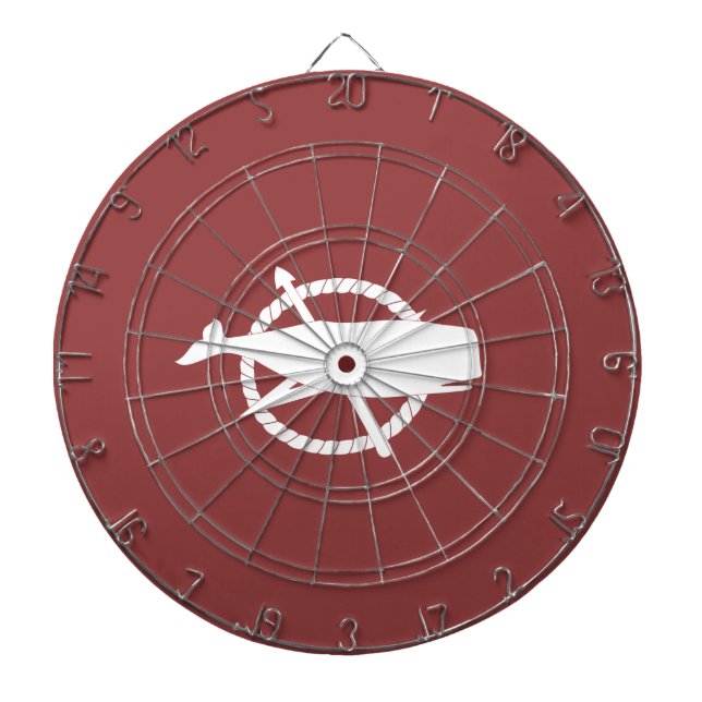 Nantucket Island Whale Flag Dart Board (Front)