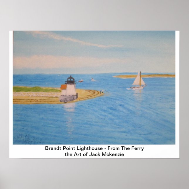 Nantucket Lighthouse II - A View From the Ferry Poster (Front)
