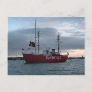Nantucket Lightship, Edgartown Harbour Postcard
