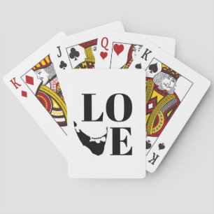 Nantucket Love Graphic Print Island Silhouette Playing Cards