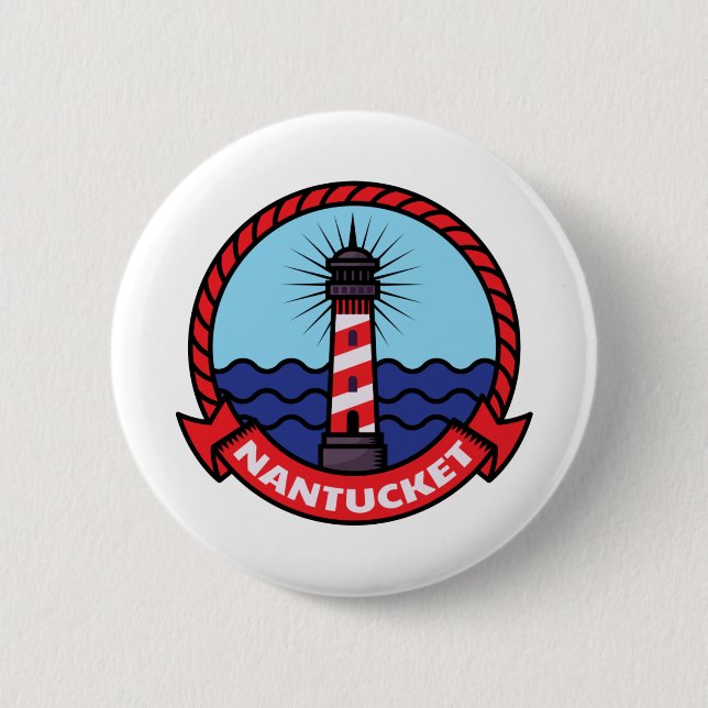 Nantucket Maine Lighthouse 6 Cm Round Badge (Front)