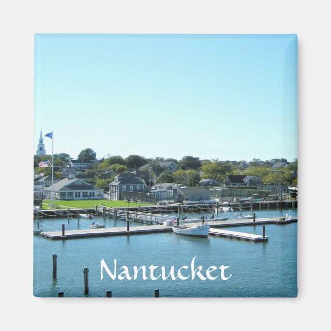 Nantucket Marina Cape Cod MA Fridge Magnet (Front)