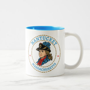 Nantucket Massachusetts Colonial Two-Tone Coffee Mug