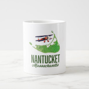 Nantucket Massachusetts Map Large Coffee Mug