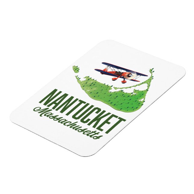 Nantucket Massachusetts Map Magnet (Left Side)