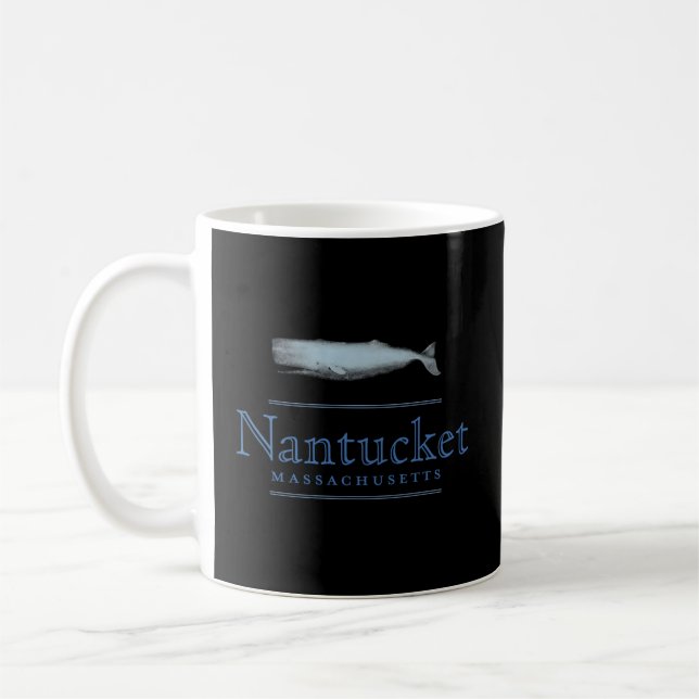 Nantucket Massachusetts Whale Coffee Mug (Left)