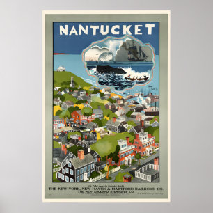 Nantucket - New England Vintage Travel Poster