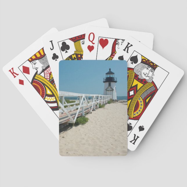 Nantucket. Old Wooden Lighthouse Playing Cards (Back)