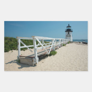 Nantucket. Old Wooden Lighthouse Rectangular Sticker