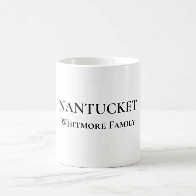 Nantucket Personalised Family Name Mug (Center)