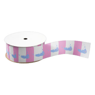 Nantucket pink stripe ribbon grosgrain ribbon