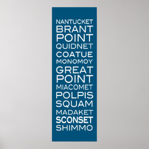 Nantucket Places Bold Modern Poster