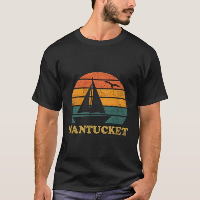 Nantucket Sailboat Massachusetts T-Shirt (Front)