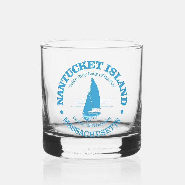 Nantucket (sailboat) whiskey glass (Front)