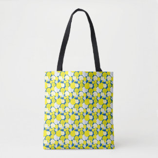 Nantucket Scallop Shell Tote - blue/yellow