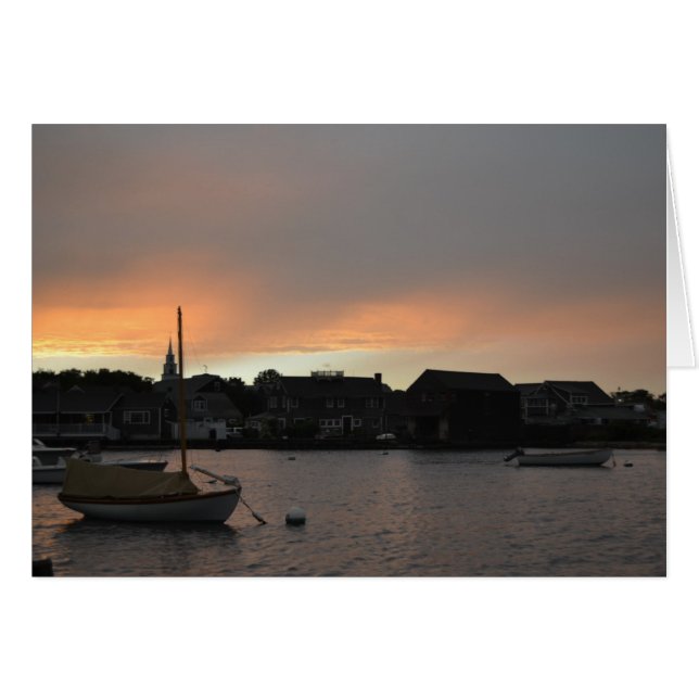 Nantucket Sunset Card (Front Horizontal)