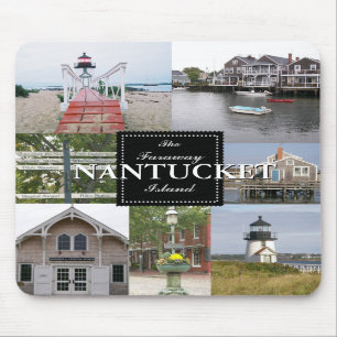 Nantucket The Faraway Island Collage Mousepad