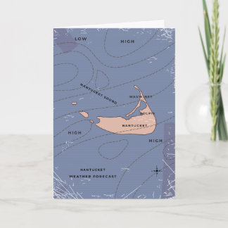 Nantucket USA weather map Invitation