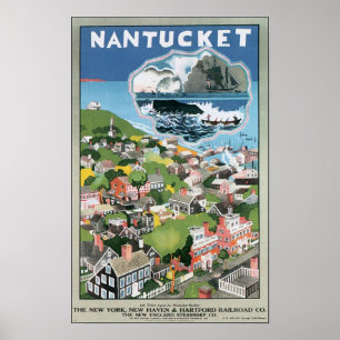 Nantucket Vintage Travel Poster