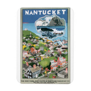 Nantucket Vintage Travel Poster Artwork Magnet