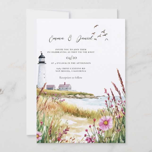 Nantucket Wedding Invitation (Front)