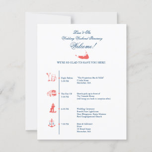 Nantucket Wedding Reception Itinerary Timeline