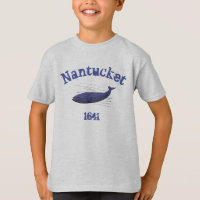 Nantucket, whale, 1641 t-shirt for boys 2