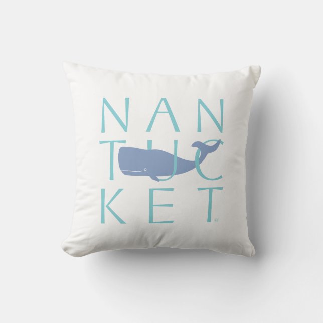 Nantucket Whale pillow (Front)