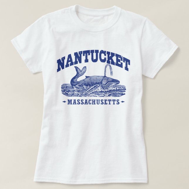 Nantucket Whale T-Shirt (Design Front)