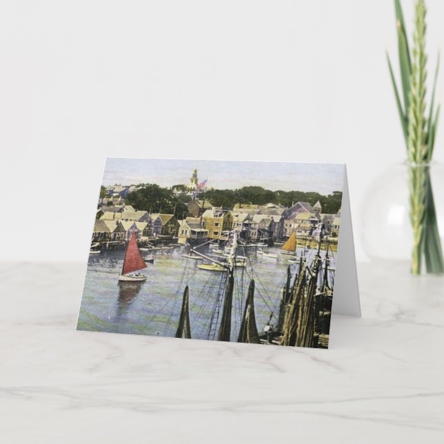 Nantucket Wharves Greeting Card (Front)