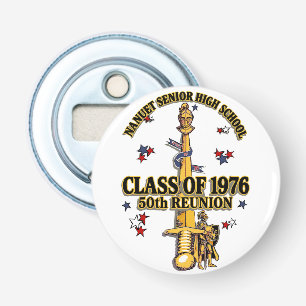 Nanuet Senior HS Knights Reunion Black Gold  Bottle Opener