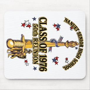 Nanuet Senior HS Knights Reunion Black Gold Mouse Mat